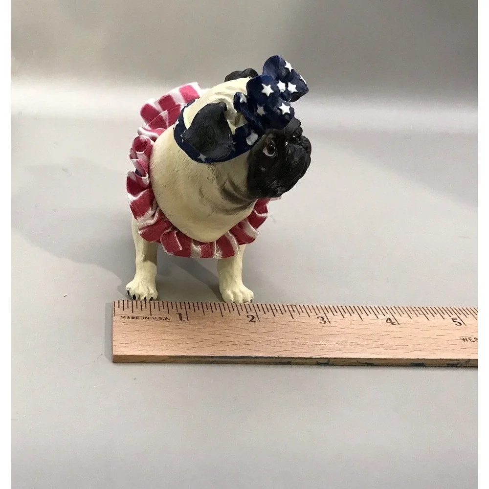 Westland‎ Patriotic Pug Lace Tutu And Collar With Cowboy Boots